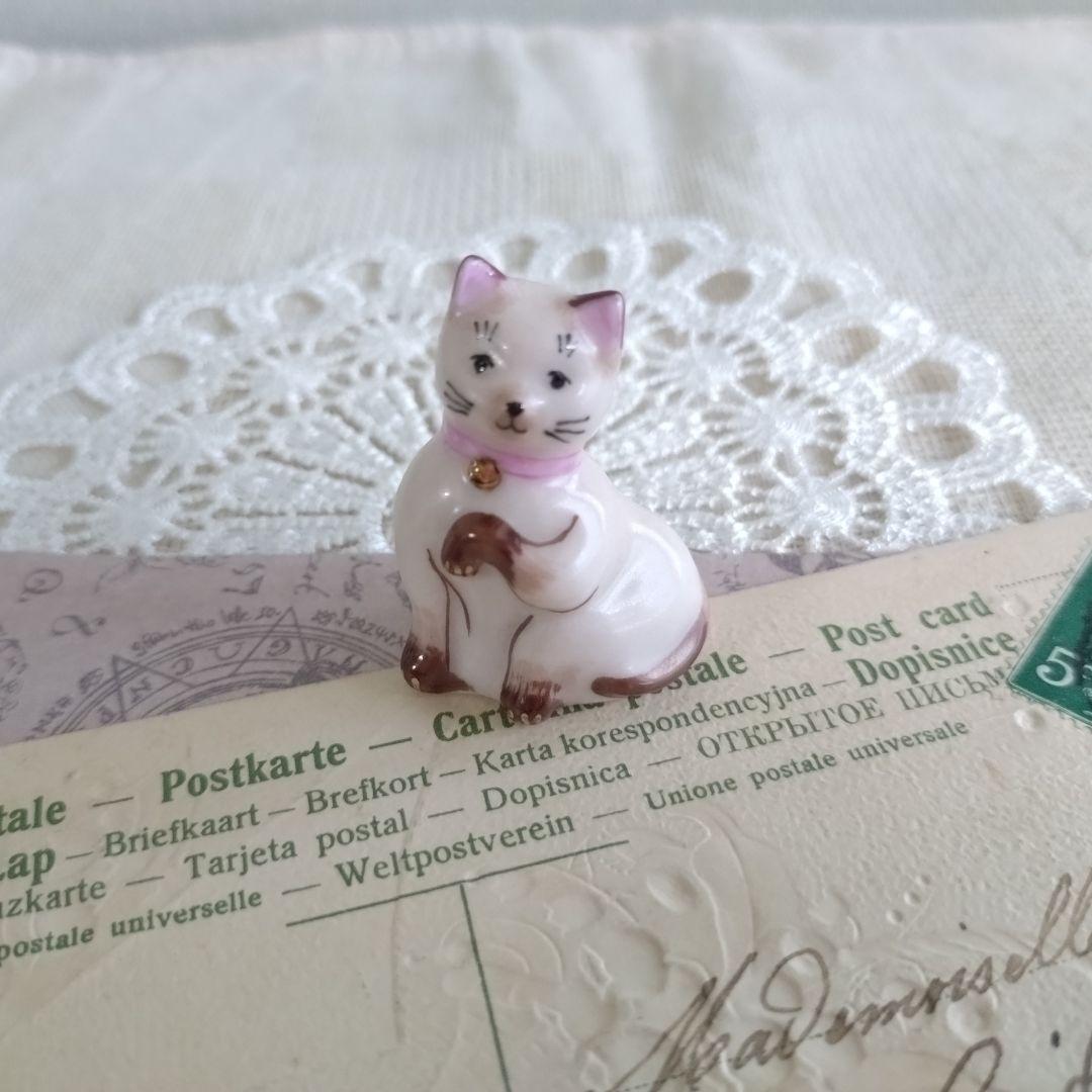 リモージュボックス　猫　ネコ　椅子　花束　ブーケ　手紙　フランス製　ヴィンテージ