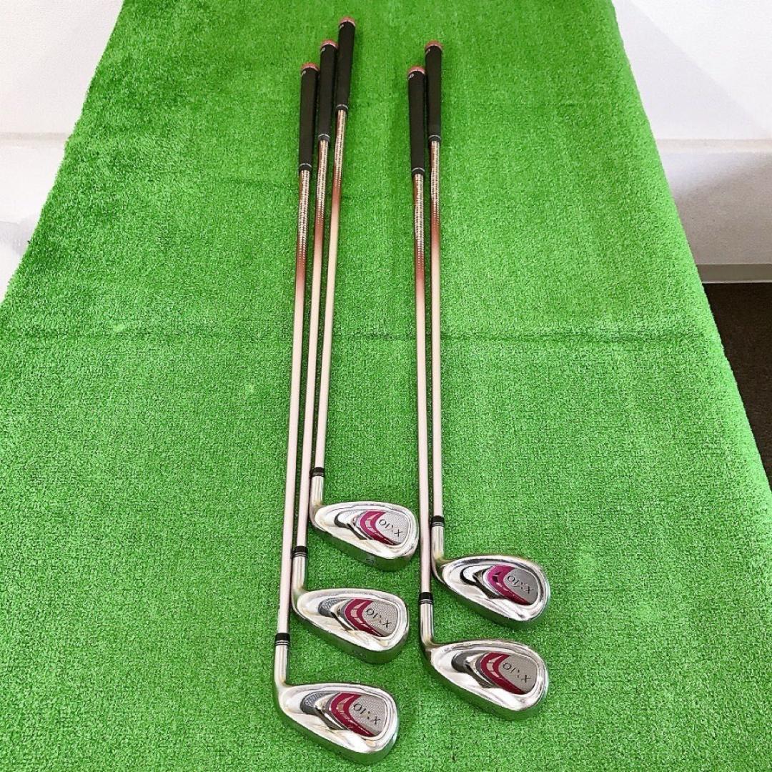 タ78☆ゼクシオナイン 5本レディースアイアンセット A MP900L ボルドー