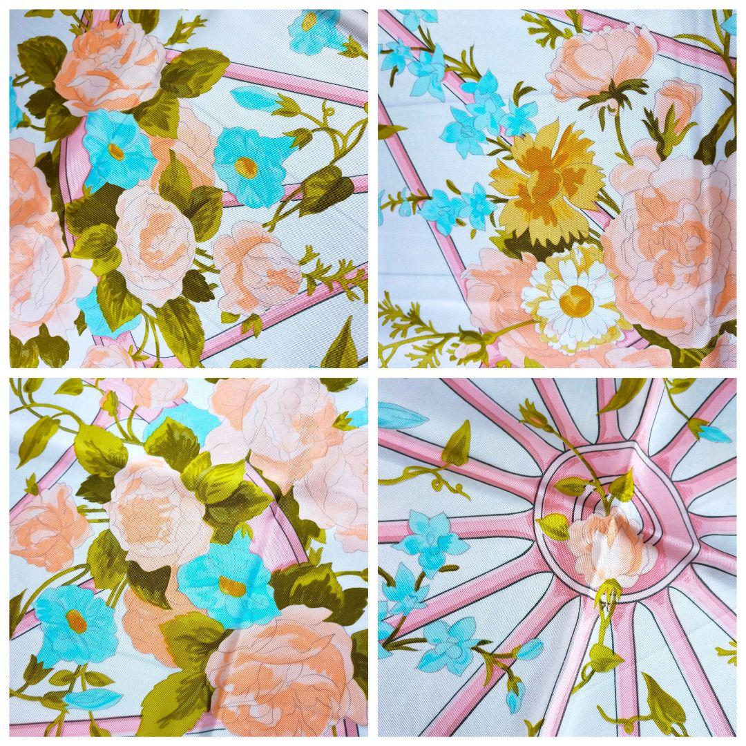 ☘️極美品☘️HERMES カレ90　ロマンティック　ピンク