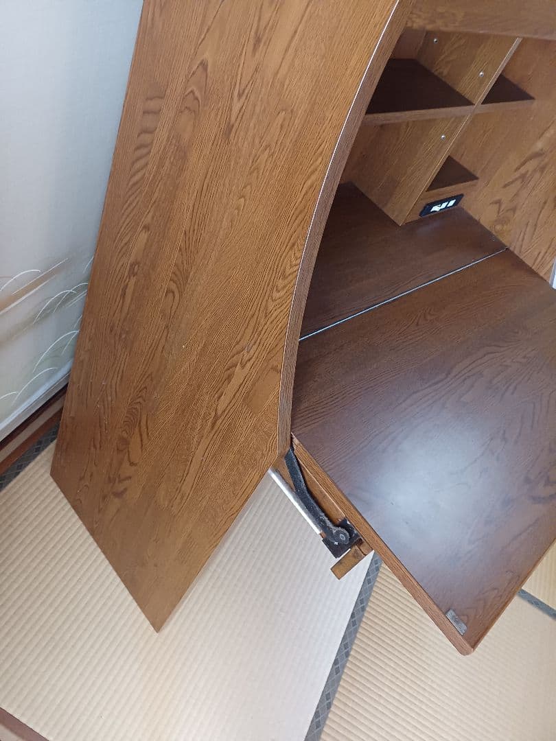 ライティングデスク 木目 ウォールナット調