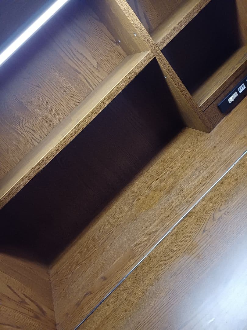 ライティングデスク 木目 ウォールナット調