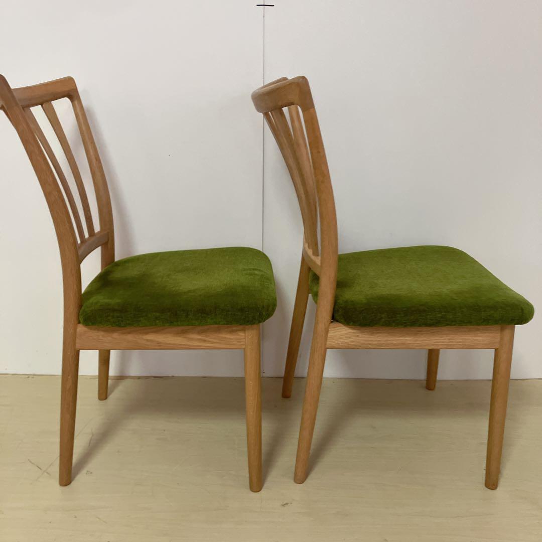 日進木工　ダイニングチェア　2脚セット アームレスチェア　木製チェア　北欧