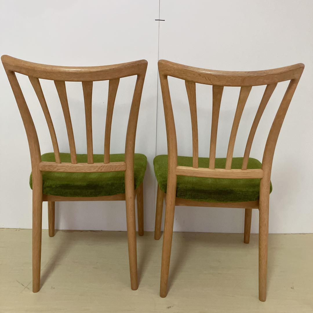 日進木工　ダイニングチェア　2脚セット アームレスチェア　木製チェア　北欧