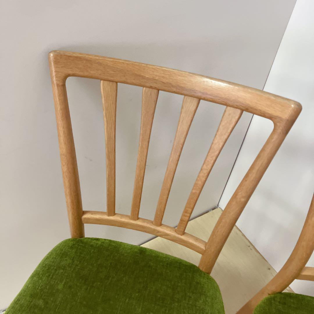 日進木工　ダイニングチェア　2脚セット アームレスチェア　木製チェア　北欧