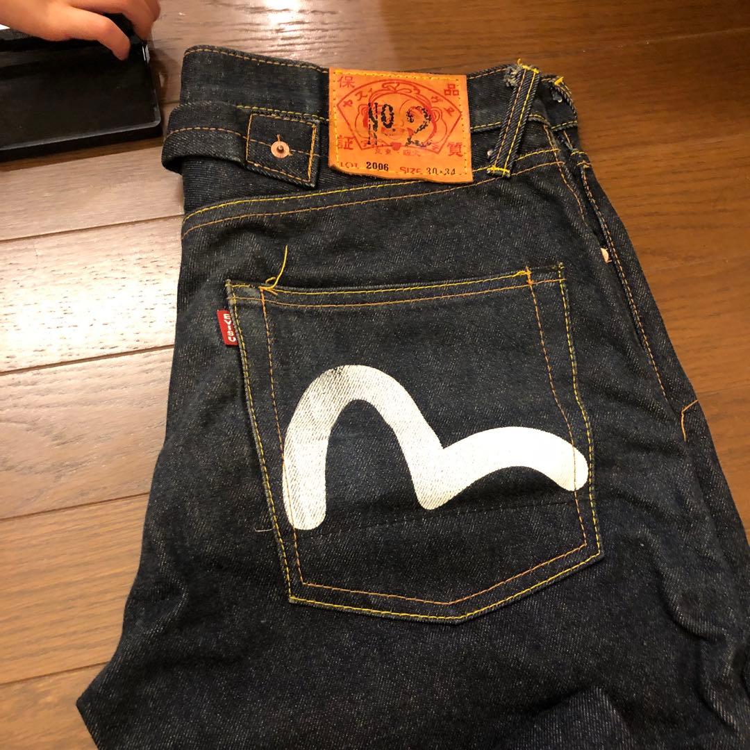 EVISU エビスデニム30×34ダークブルー ストレートデニム メンズ