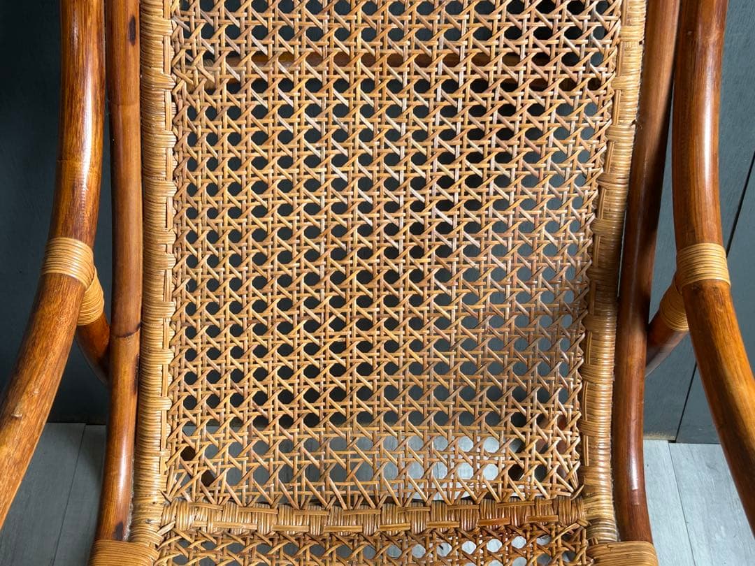 希少　アンティーク　ヴィンテージ　ラタン　ソファ　アームチェア　カゴメ編み　IZ