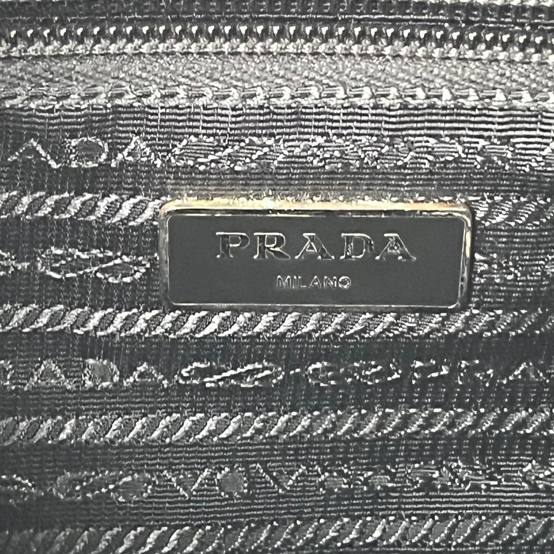 PRADA プラダ リュック 三角ロゴ ナイロン サフィアーノレザー ブラック
