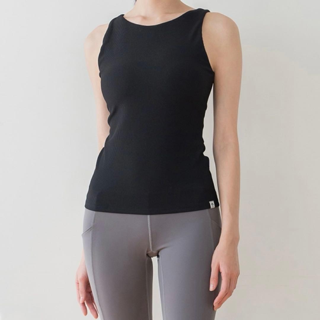 【SUKALA】リブロゴタンクトップ　L