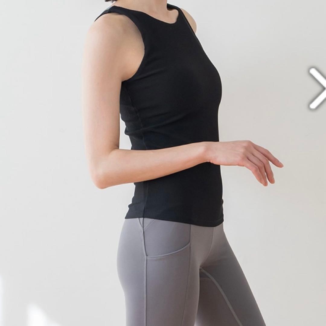 【SUKALA】リブロゴタンクトップ　L