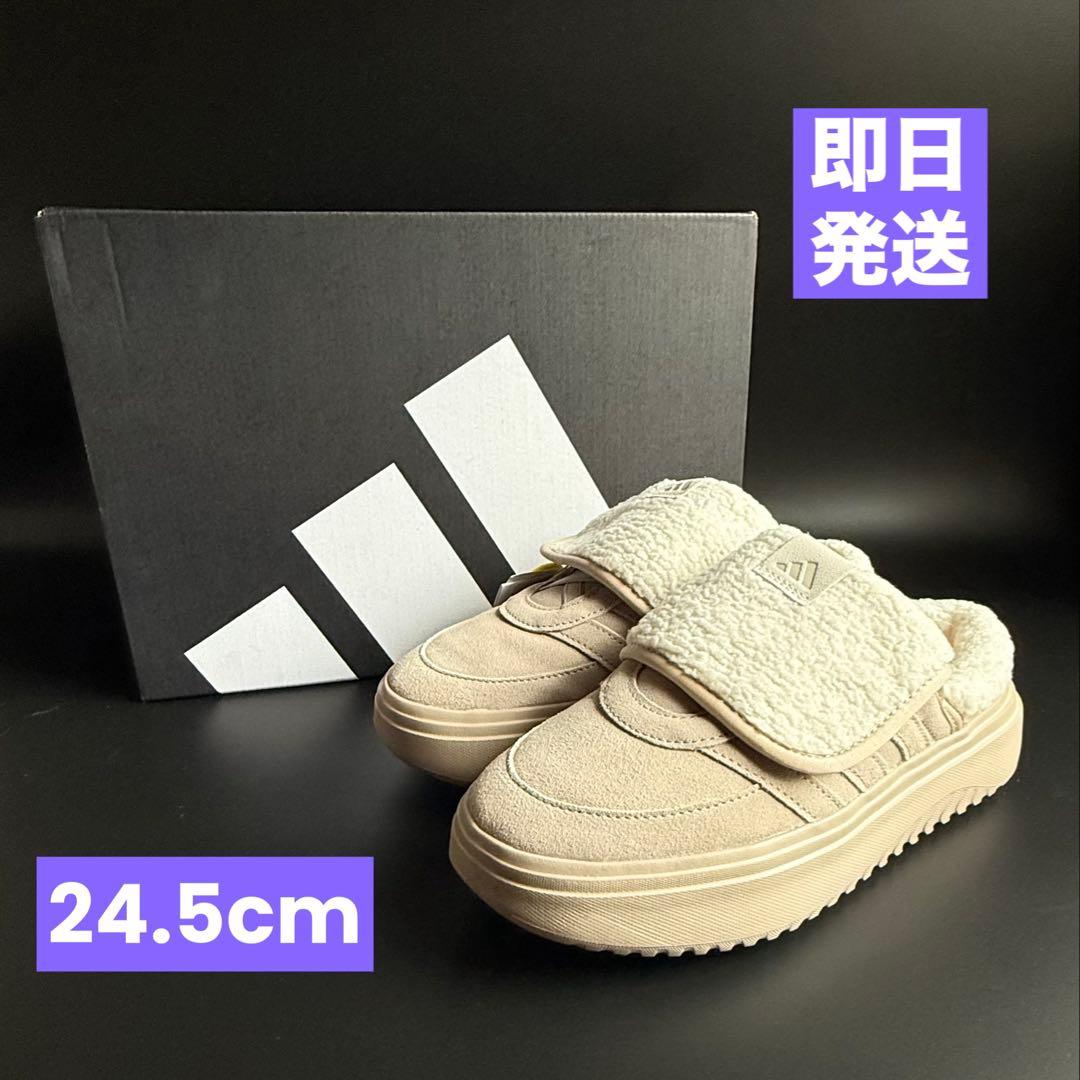 【韓国限定】24.5cmアディダスGRAND COURT MULEベージュ新品 海外限定】adidas(アディダス)のもこもこミュールが可愛い！【BUYMA】