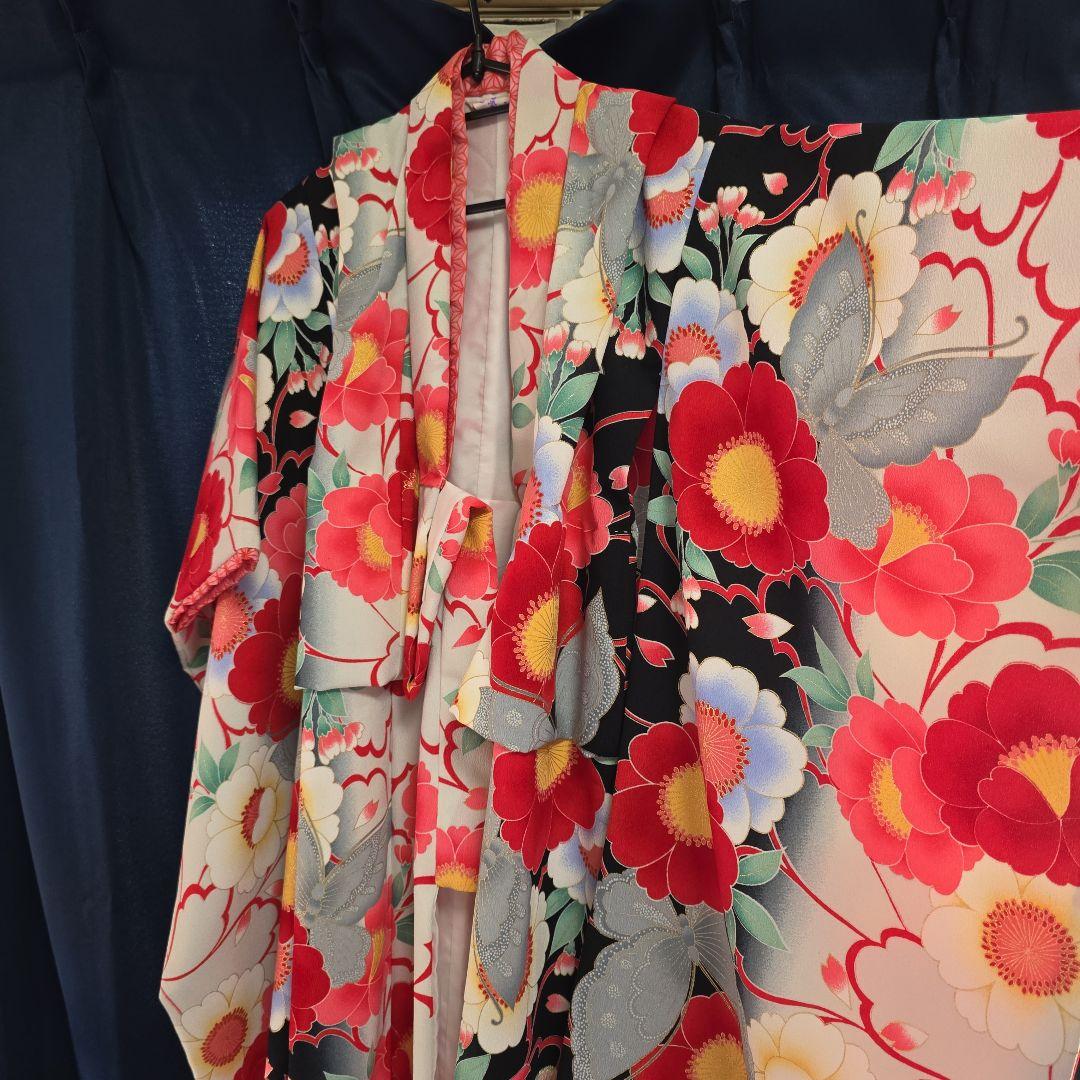 【七五三　着物セット　ブランド花夢二　7歳　 髪飾りプレゼント付き