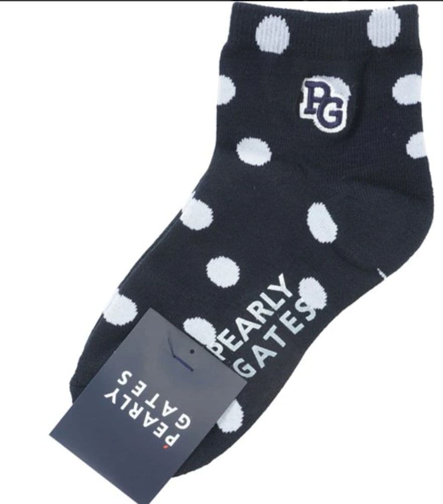 【新品未使用】PEARLY GATES　ドット柄　ソックス　ボールポーチ