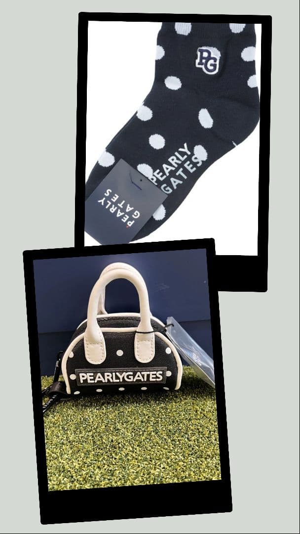 【新品未使用】PEARLY GATES　ドット柄　ソックス　ボールポーチ