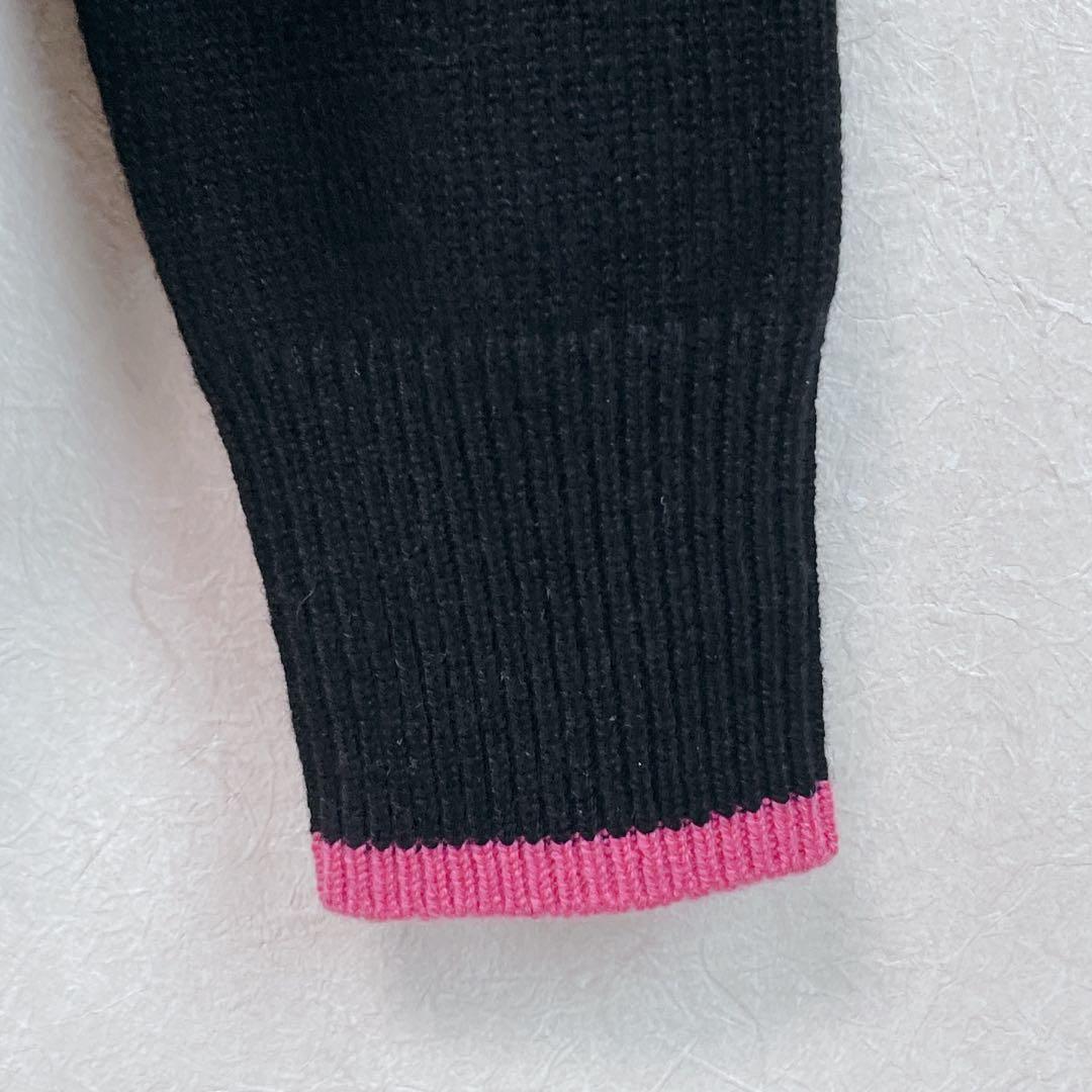 新品未使用24FWarchivio カシミヤキラキラロゴ38号 黒 ×ピンク - メルカリ