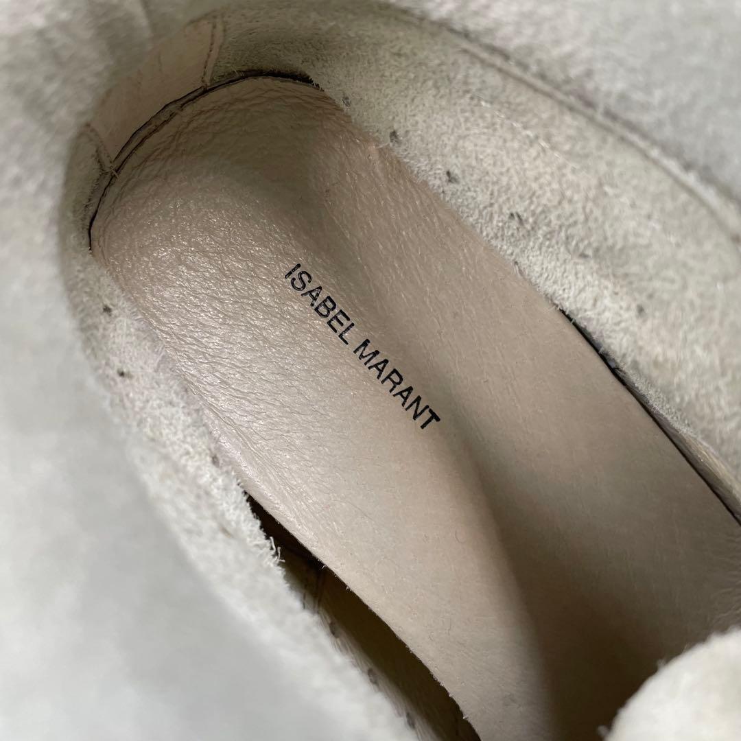 《未使用品》イザベルマラン ハイカット スニーカー スエード レザー 白系 37