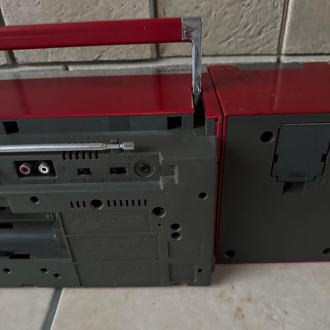 HITACHI PERDISCO TRK-W3 バブルラジカセ 赤 昭和レトロ - メルカリ