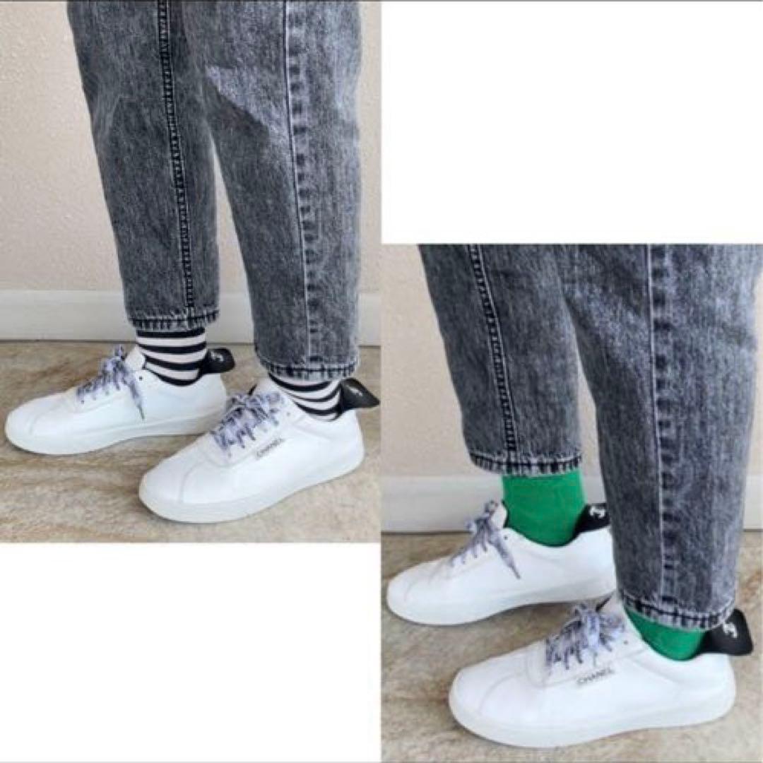 CHANEL♡クラシック　スニーカー　ココマーク　レザー　23.5 ホワイト