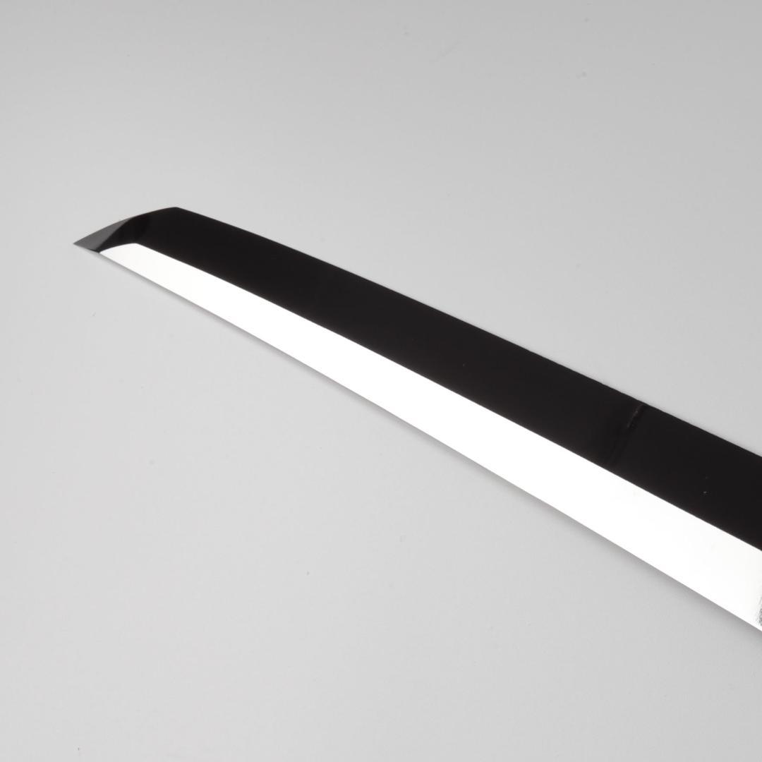 7944マグロ包丁両刃鏡面仕上げ 鞘付刃渡700mm刺身包丁スネークウッド