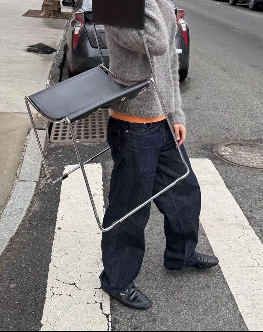 レア］DRIES VAN NOTEN ネイビーストレートジーンズ