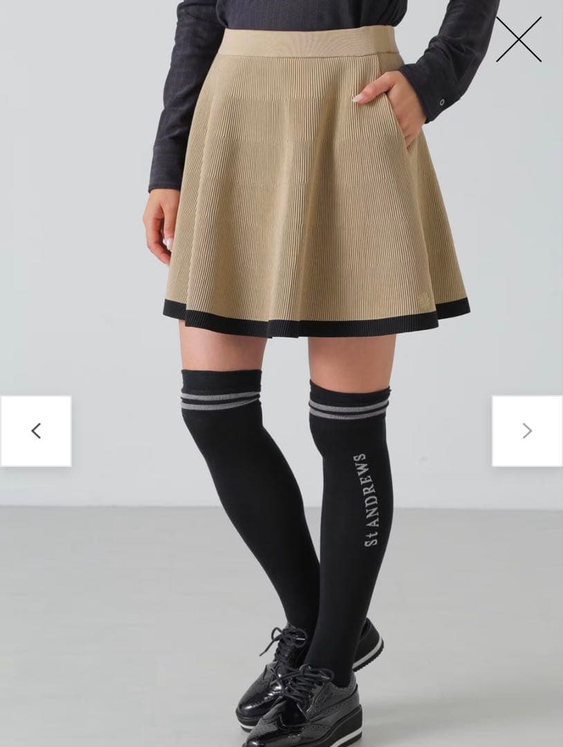 セントアンドリュース　レディースゴルフウェア　スカート　ベージュ