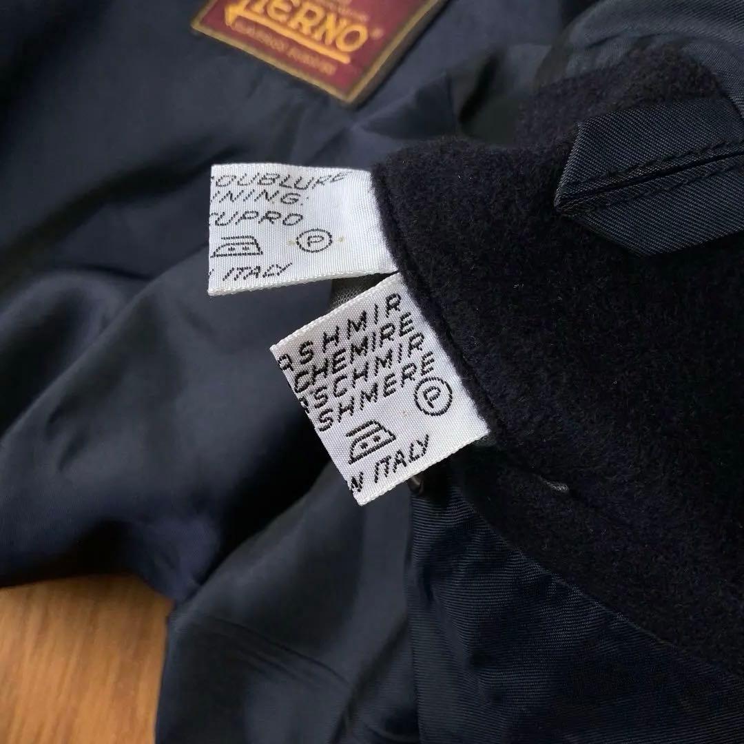 OLD HERNOヘルノ バルカラーコート46ダークネイビー カシミヤ100伊製