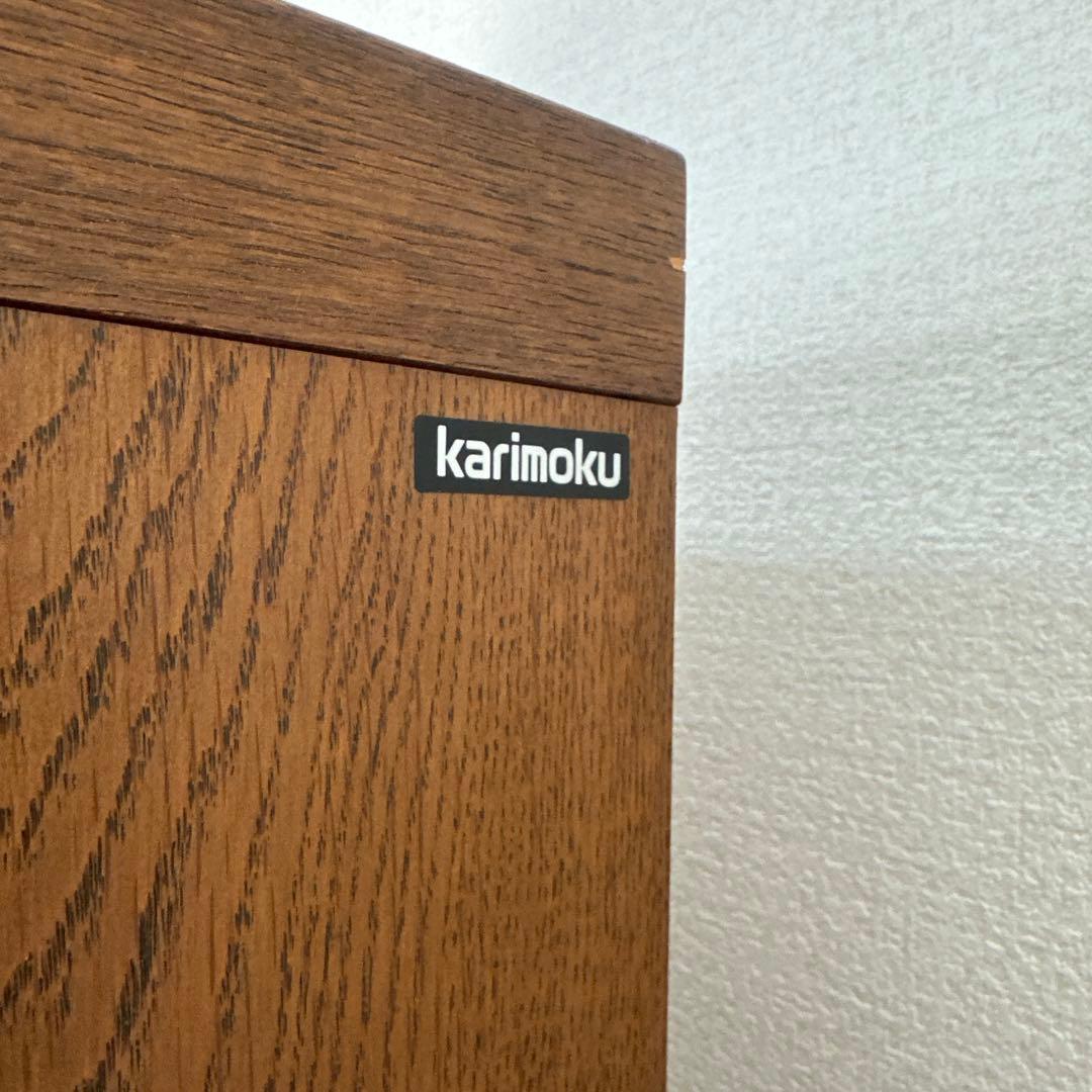 カリモク ガラスキャビネット キュリオケース 飾り棚 本棚 書棚 食器棚 i1※