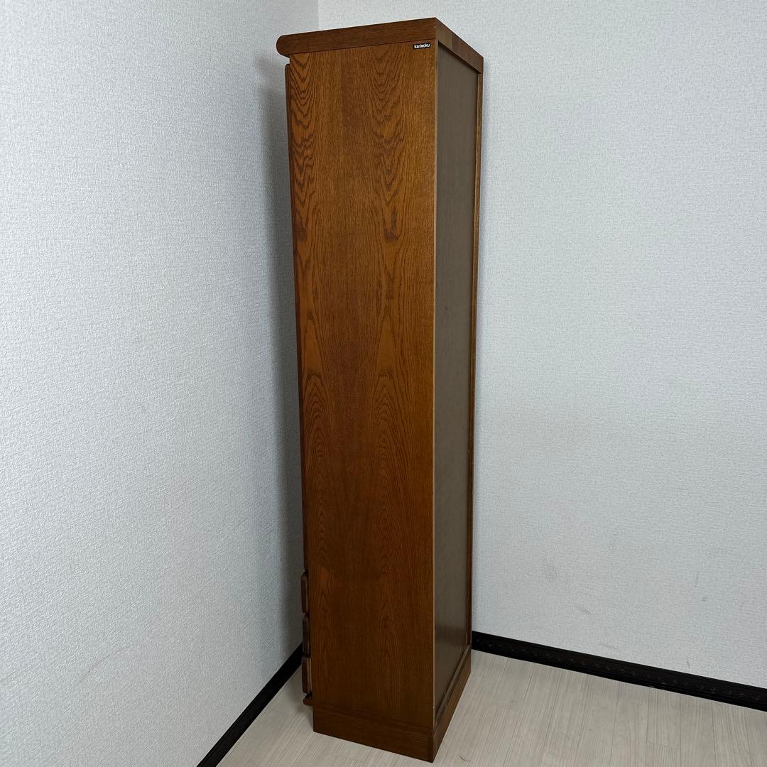 カリモク ガラスキャビネット キュリオケース 飾り棚 本棚 書棚 食器棚 i1※