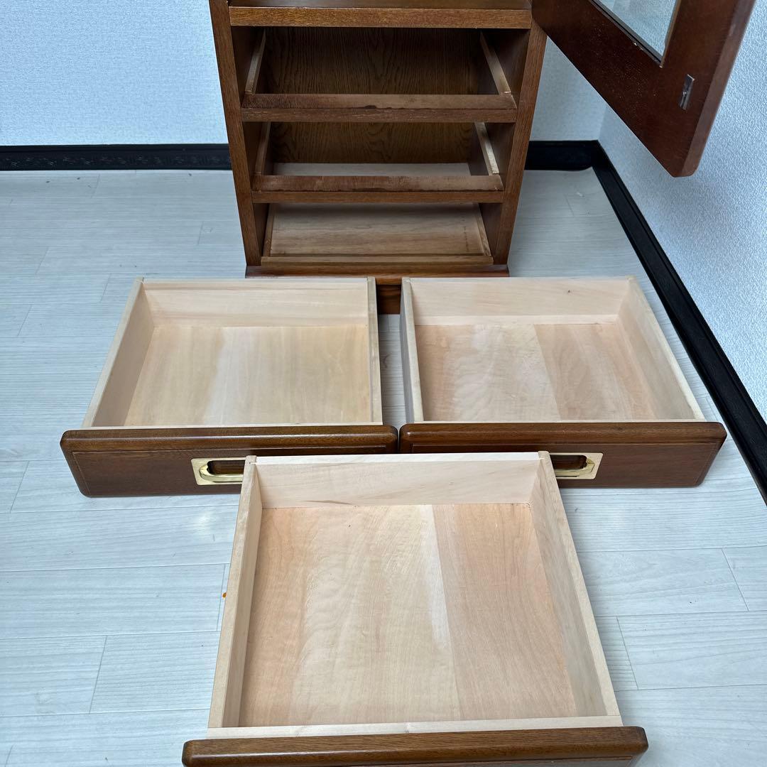 カリモク ガラスキャビネット キュリオケース 飾り棚 本棚 書棚 食器棚 i1※