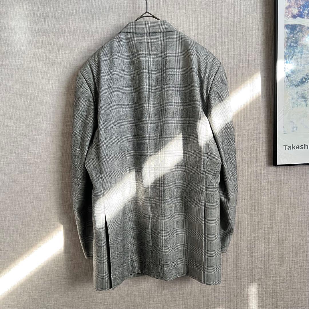 ブルックスブラザーズ テーラードジャケット グレンチェック グレー ウール