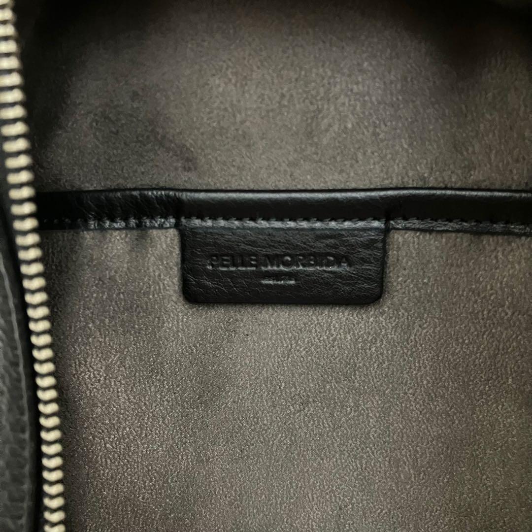 ✨極美品　希少　保存袋付き✨ PELLE MORBIDA ボディーバッグ　シボ革
