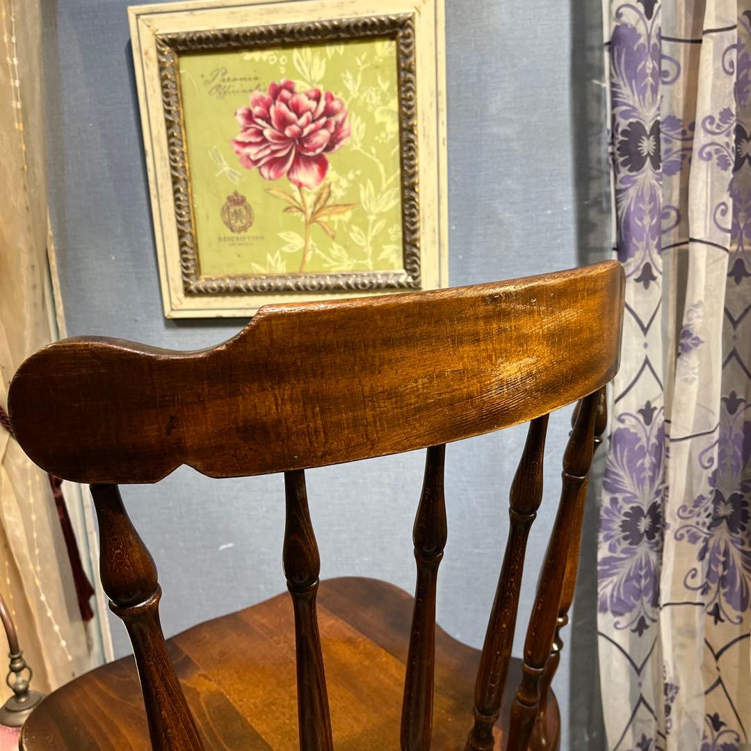 L ２　キツツキマーク ヴィンテージ スピンドルチェア　飛騨産業