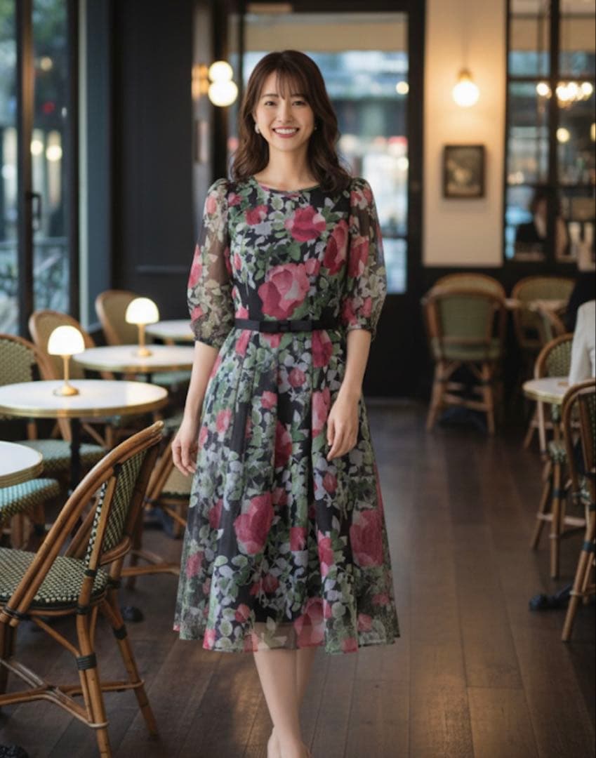 美品✨ M'S GRACYワンピース 40 フラワープリント