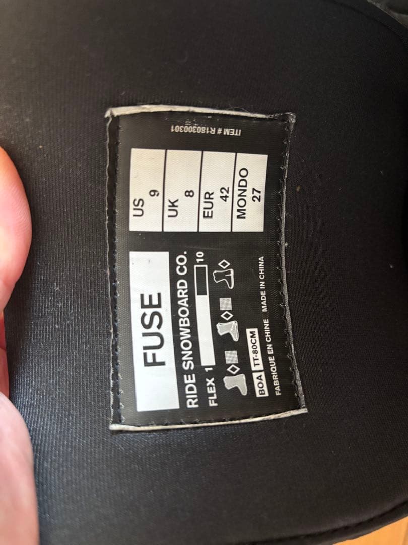 RIDE ライド　スノーボードブーツ FUSE 27センチ