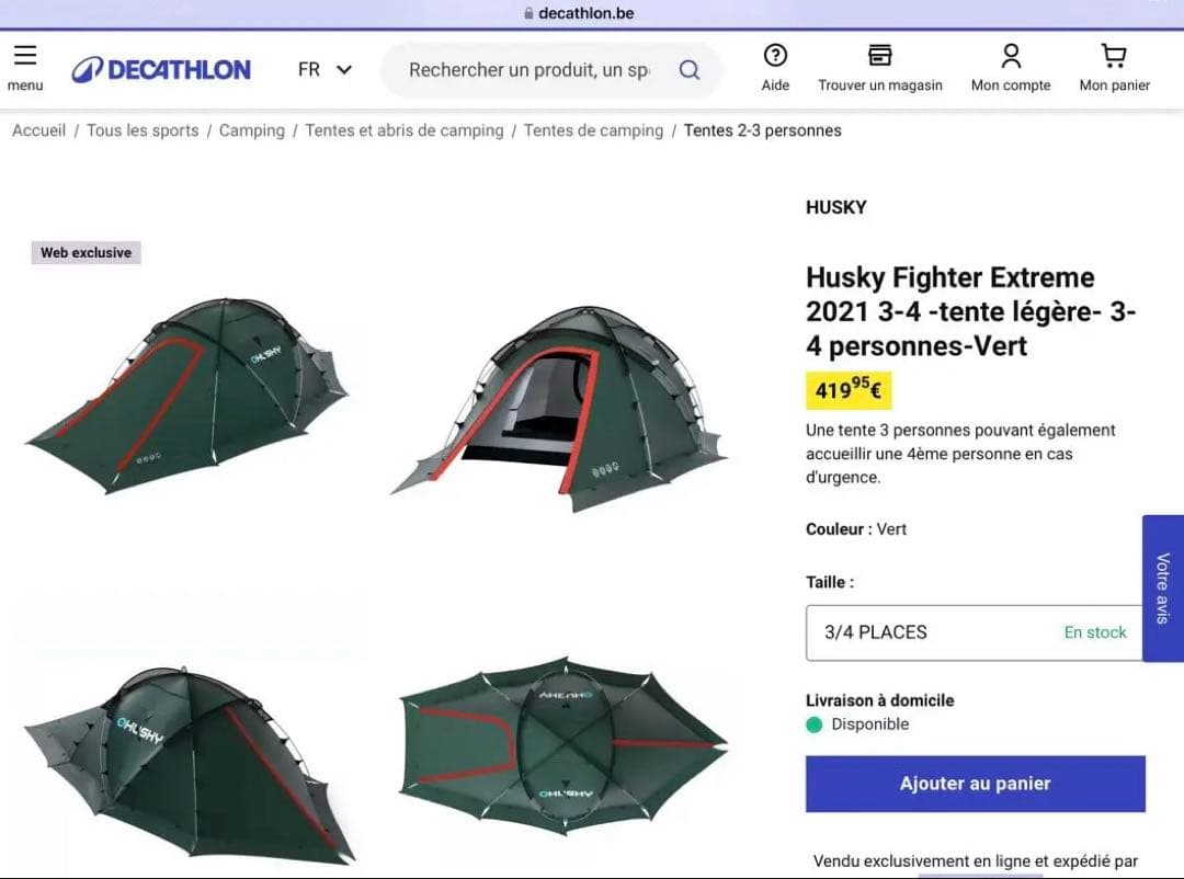 Husky３人用テント Fighter 本国ヨーロッパ価格の半額以下