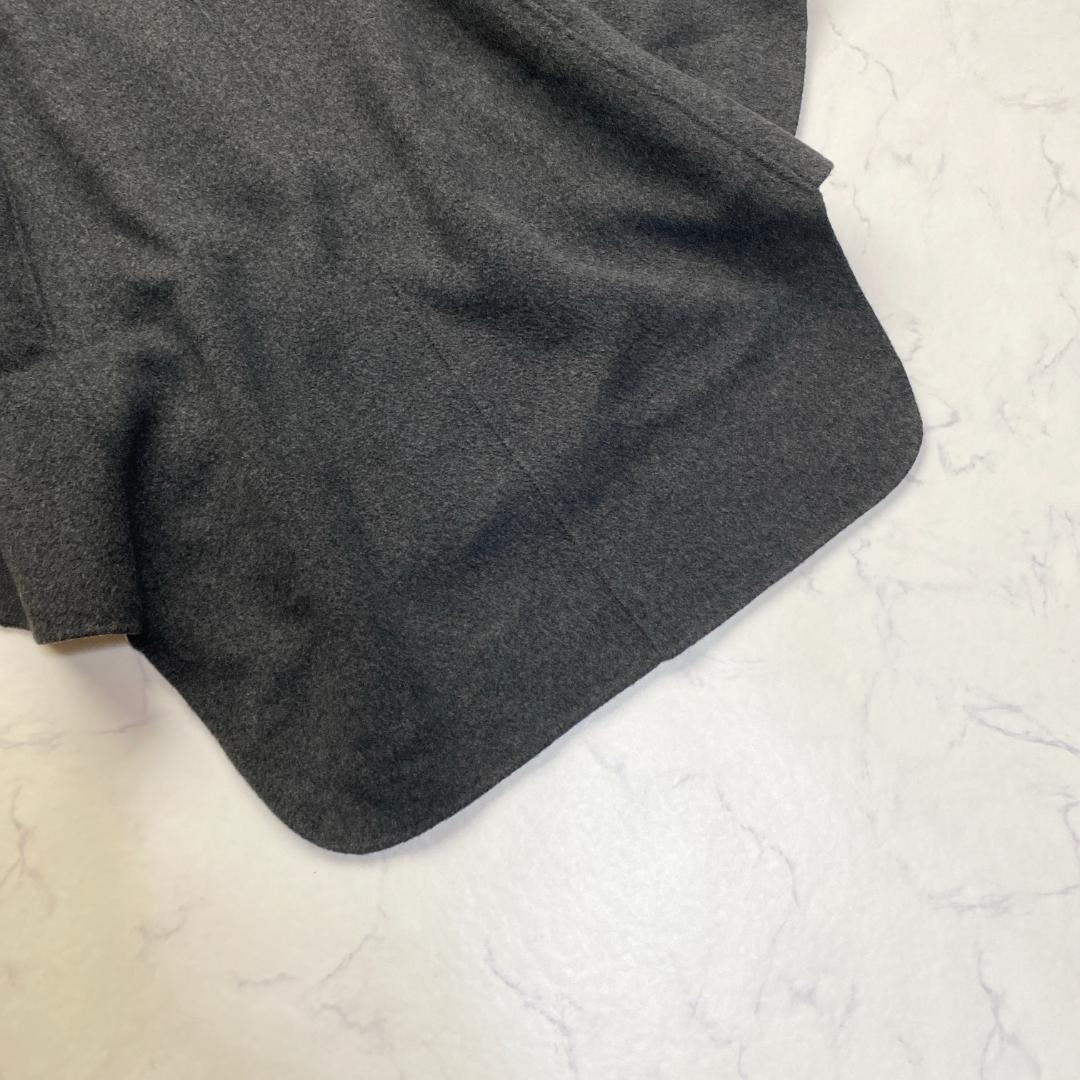 アドーア カシミヤ混 2TONEリバーポンチョ ケープ コート 38