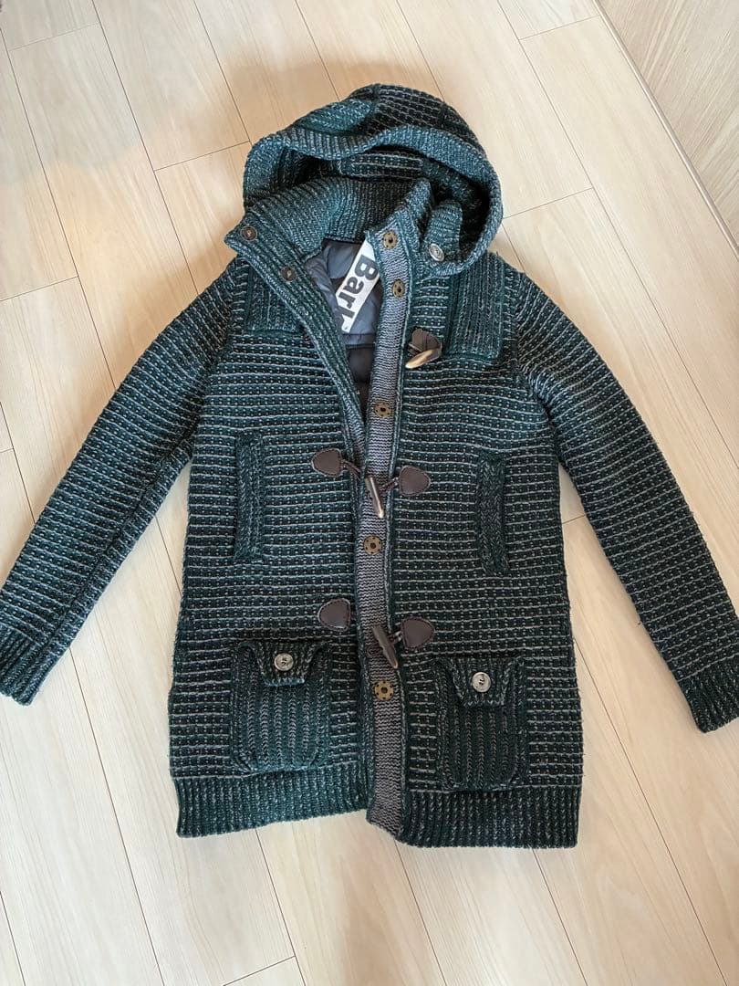 Bark ダークグリーン フード付きダッフルコート