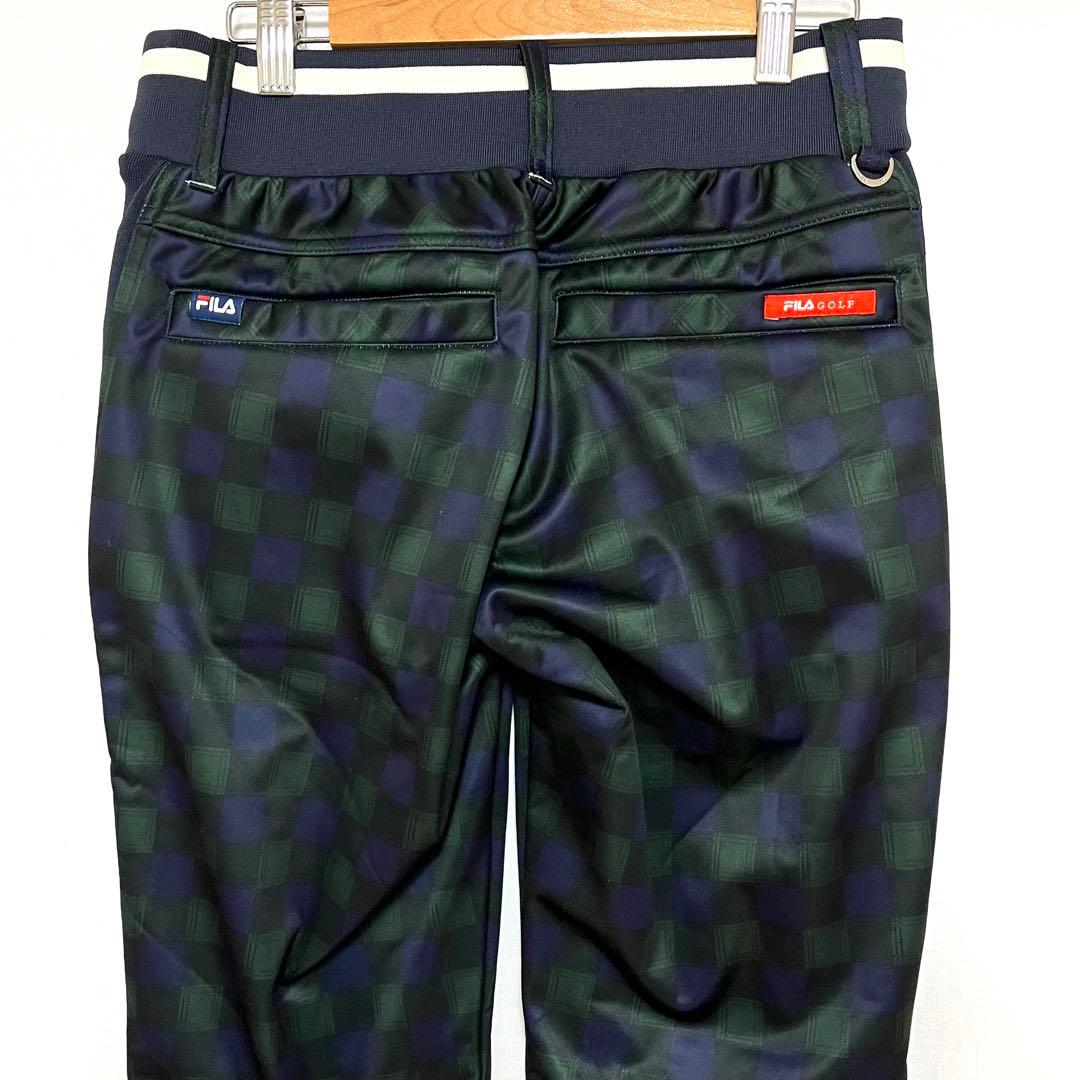 FILA GOLF フィラゴルフ ブルゾン ネイビー×グリーン 裏起毛 ウェア冬