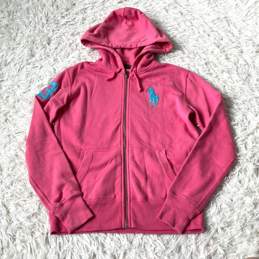 ラルフローレン Ralph ピンク ジップ パーカー ビッグポニー