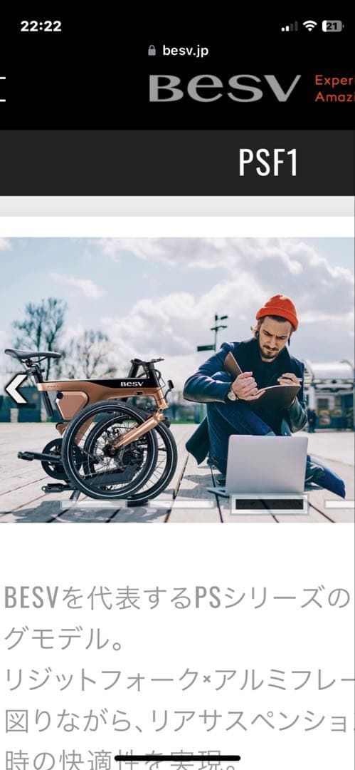 besv PSF1 電動アシスト自転車 ブラウン（カスタム品付）