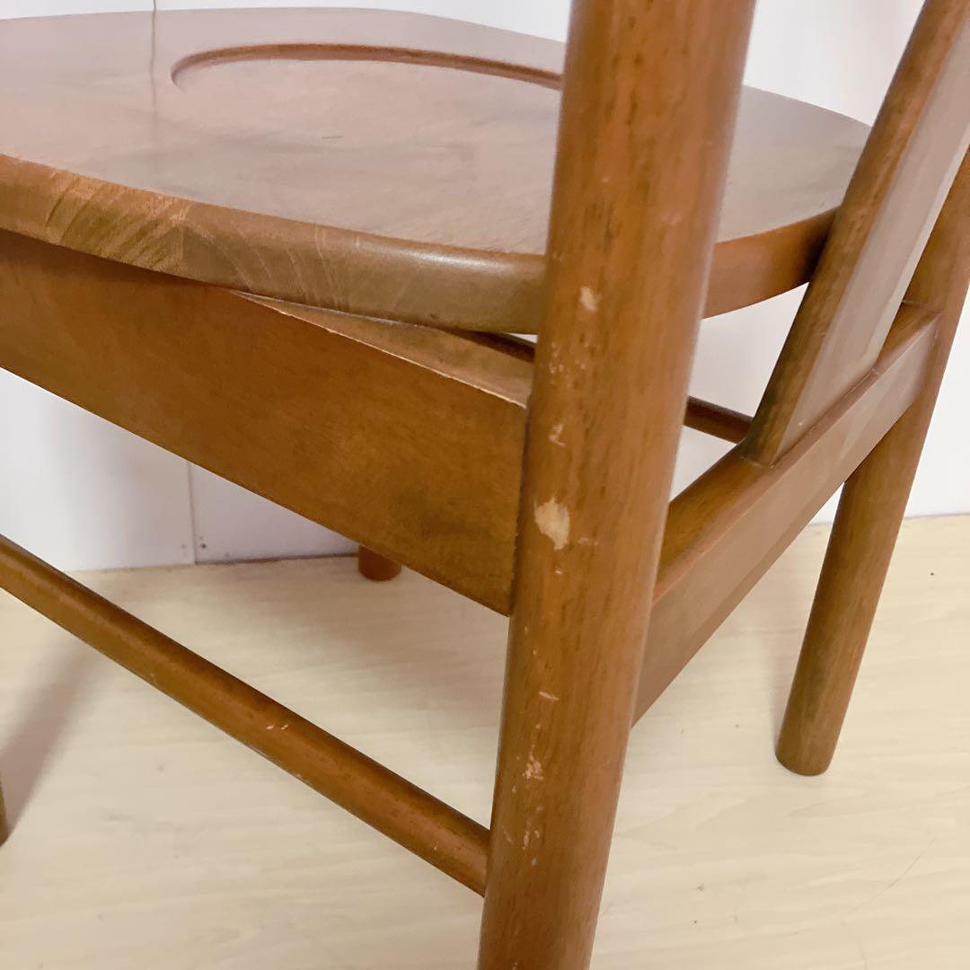 木製　ダイニングチェア　2脚セット　木製椅子　北欧　アームレスチェア