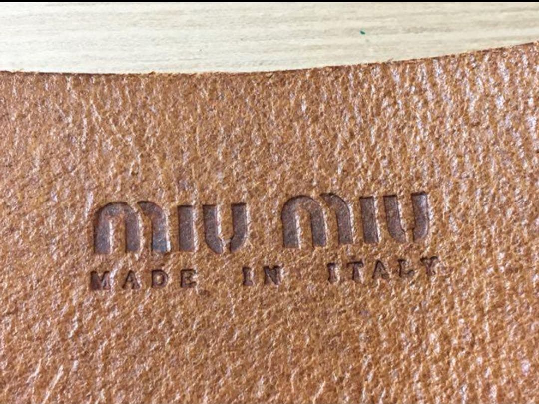 Miu Miu レザー ベルト ブラウン