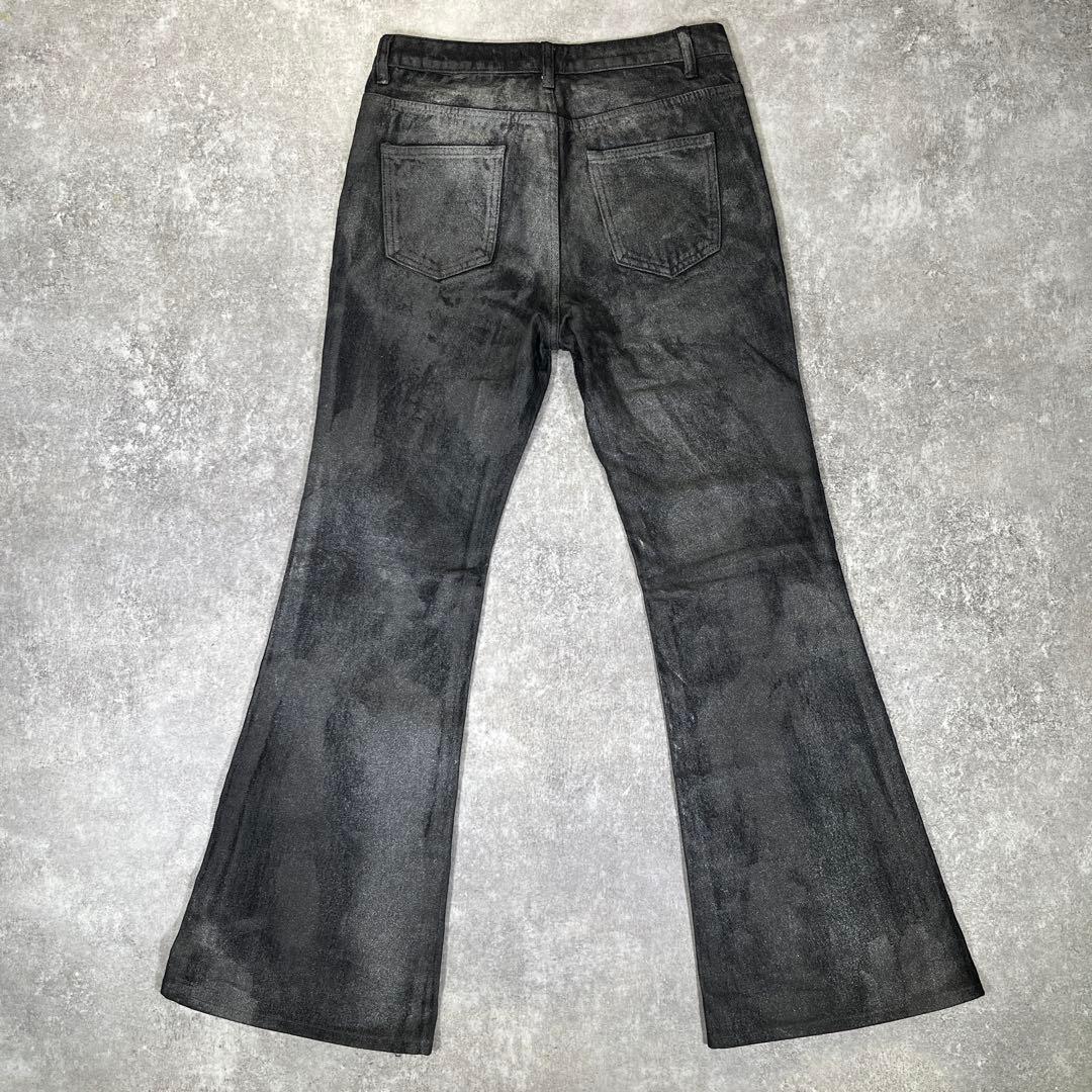 ALLCAPO コーティングデニム　フレア　ベルボトム　M ブーツカット　モード