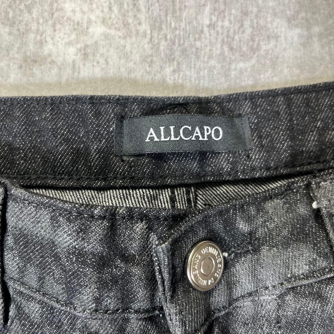 ALLCAPO コーティングデニム　フレア　ベルボトム　M ブーツカット　モード
