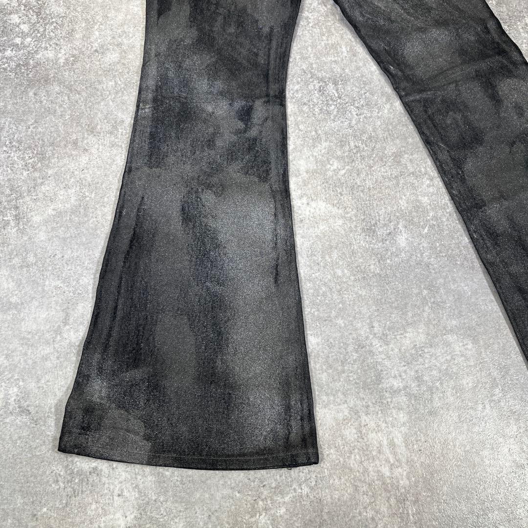 ALLCAPO コーティングデニム　フレア　ベルボトム　M ブーツカット　モード