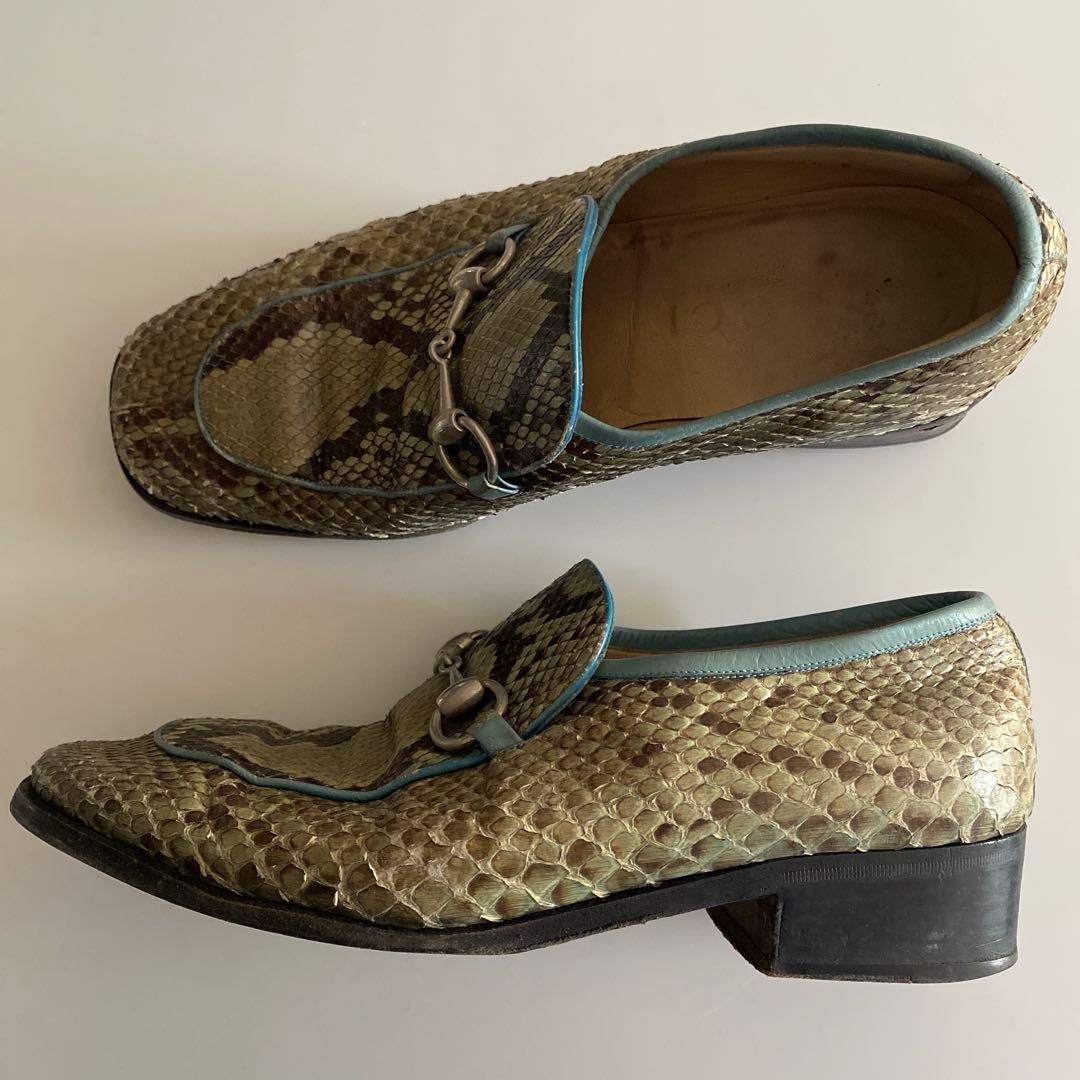 希少】ヴィンテージ グッチ パイソン ホースビット ローファー トム
