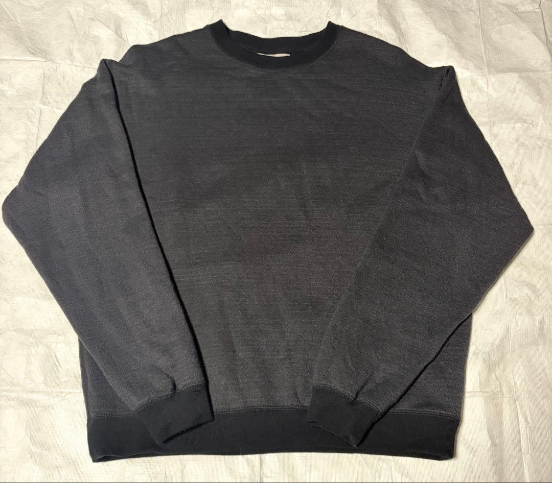 HERENESS FLUFFY WOOL SWEAT インクブラックL