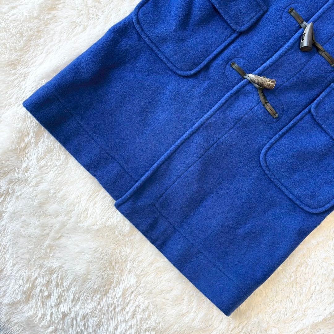 美品✨ロンドントラディション ロングダッフルコート ブルー チェック イギリス製