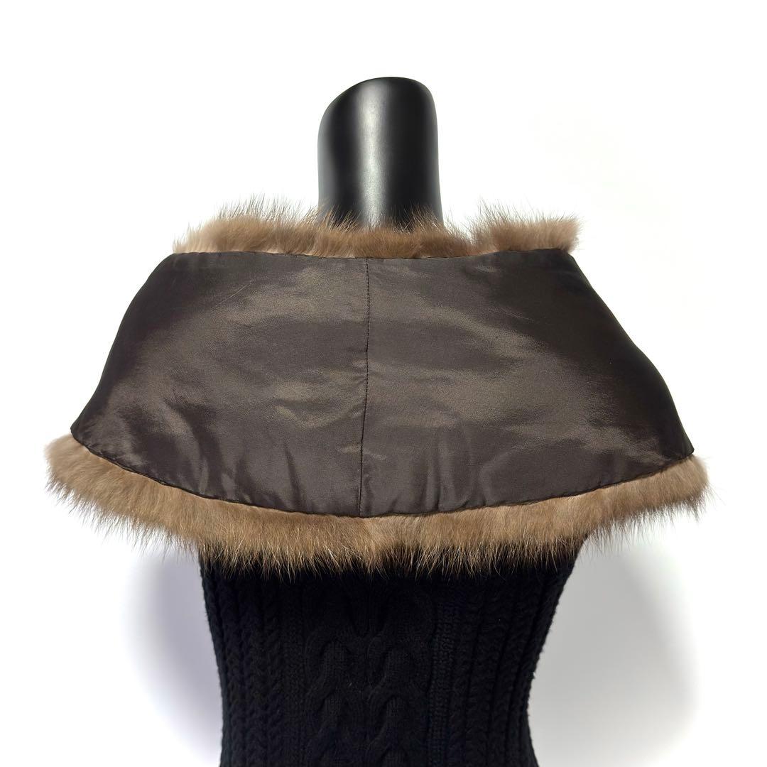 黒貂】RUSSIAN SABLE ロシアンセーブル リアルファー ショール 最高級