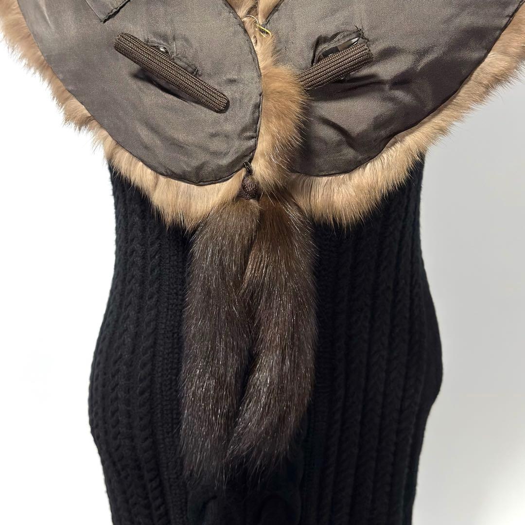 黒貂】RUSSIAN SABLE ロシアンセーブル リアルファー ショール