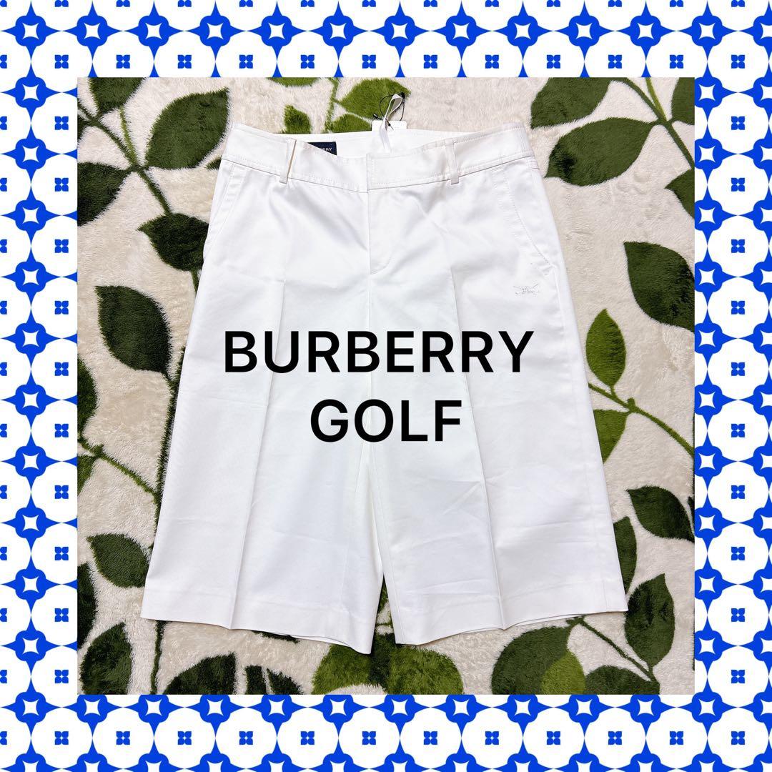 新品タグ付 バーバリーゴルフ ショートパンツ ノバチェック 白